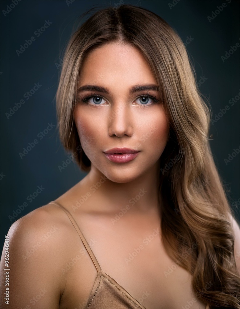 beautiful young woman portrait, AI generated beautiful young woman portrait, AI generated