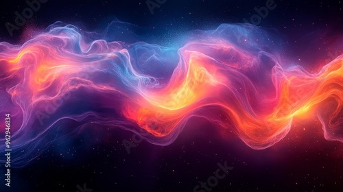 Colorful Smoke and Energy Wave Generative AI