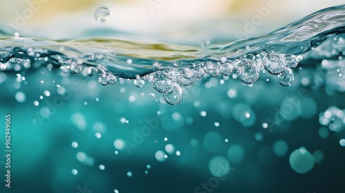 Tranquil Abstract Water Surface with Bubbles and Wave Patterns in Ultra HD