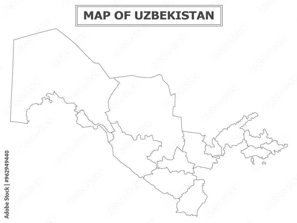 Fototapeta premium Geography politics map of countries. Map of country with capital, province or state capital, major cities and town.