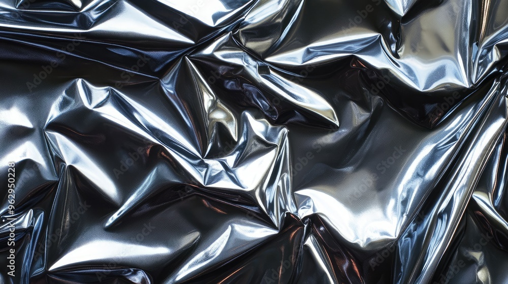 Glossy metallic surface reflecting light