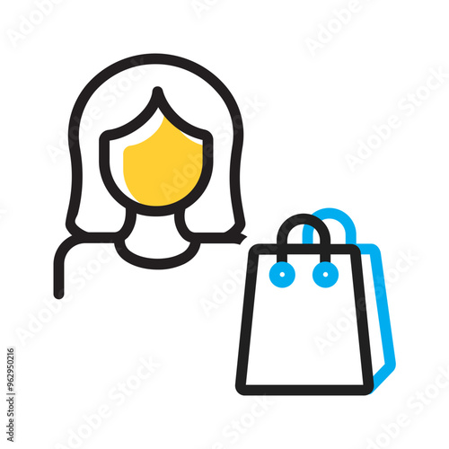 Vector  multicolor icon for Customer