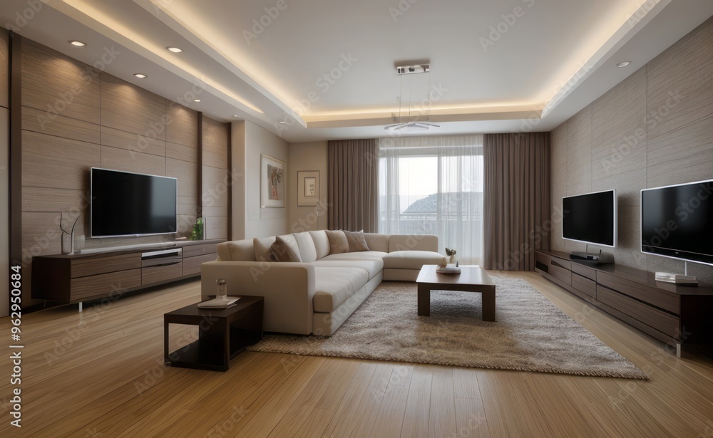 Fototapeta premium Modern luxury living room interior design