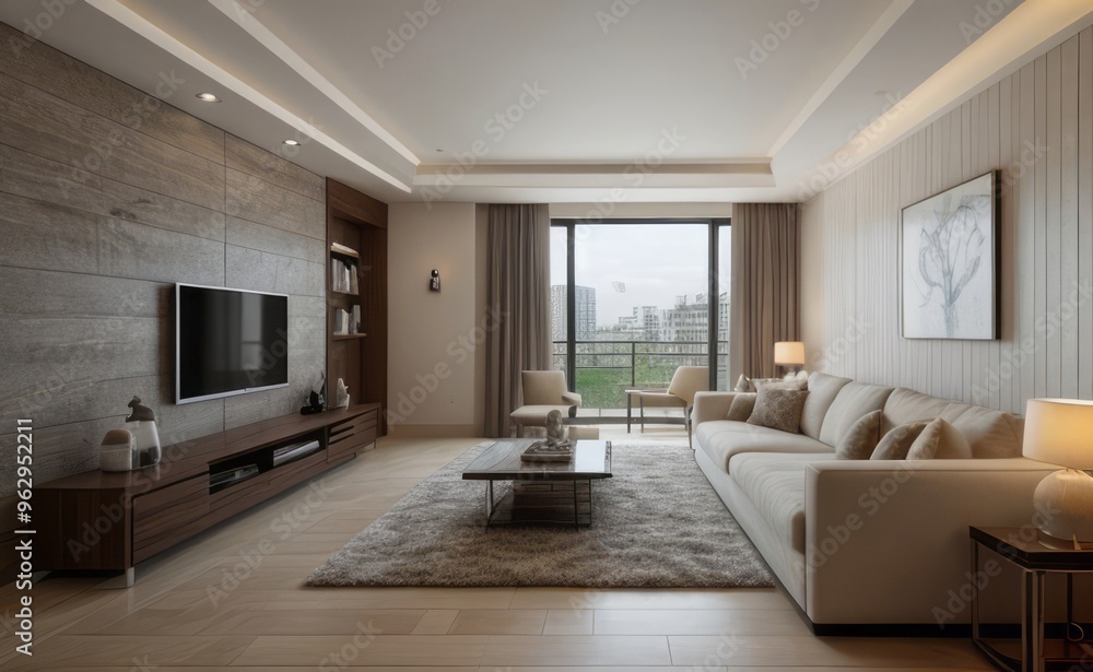 Fototapeta premium Modern luxury living room interior design