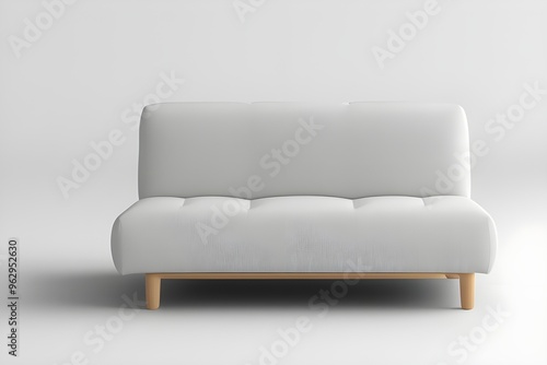 white sofa isolated on white