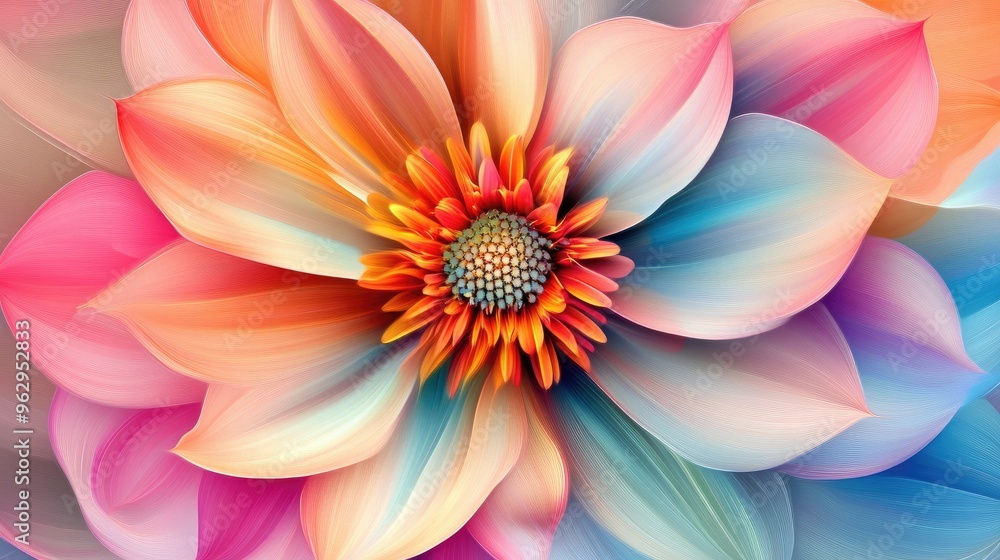Beautiful abstract colorful flower design