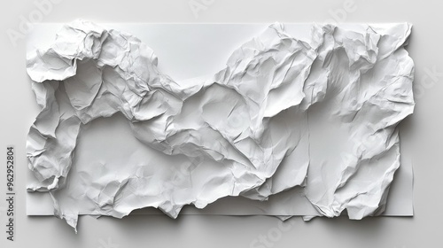 Wallpaper Mural Crumpled White Paper Texture Generative AI Torontodigital.ca