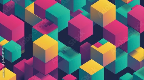 isometric pixel pattern background design