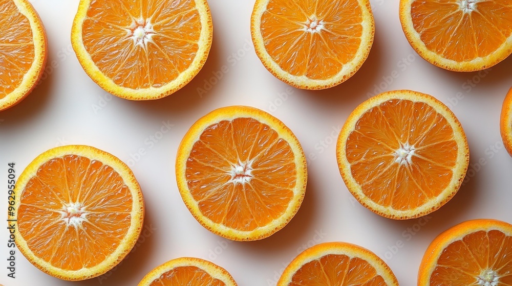 Fresh Orange Halves Pattern Generative AI Fresh Orange Halves Pattern Generative AI