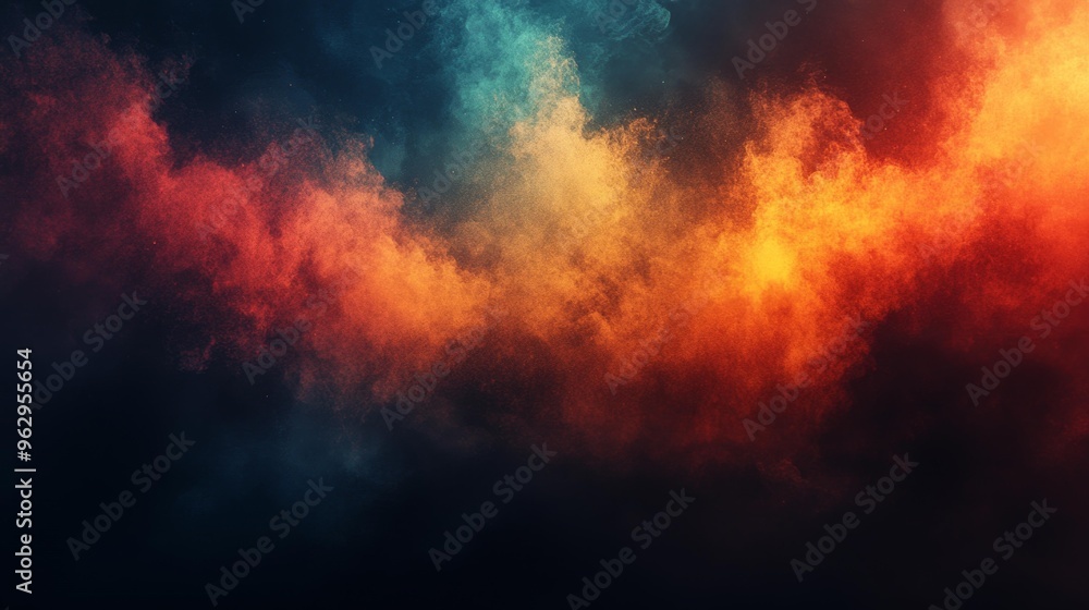 Naklejka premium Abstract Fiery Smoke Art Generative AI