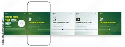 LinkedIn carousel post, social media Instagram carousel post, modern and editable business carousel template design
