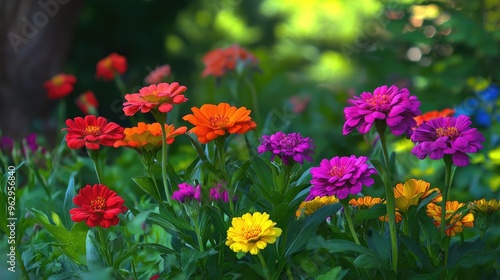 Elegant flowers blooming in vibrant hues