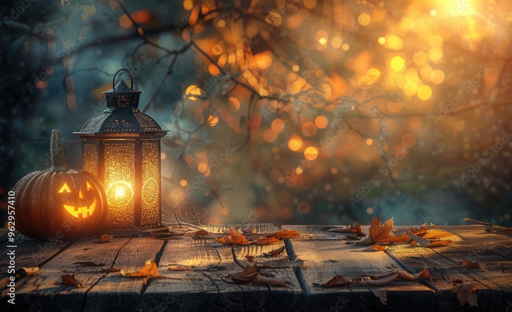 Halloween background with dark forest, night sky and pumpkins on ground, spooky Hight quality illustration, highly detailed Halloween background with dark forest, night sky and pumpkins on ground, spooky Hight quality illustration, highly detailed