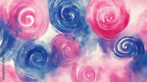 Dreamy watercolor swirls