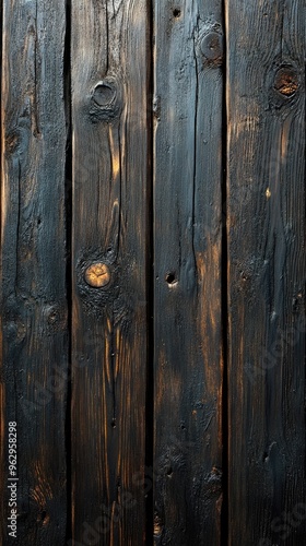 Dark stained wood showing knots and grain forming a backdrop