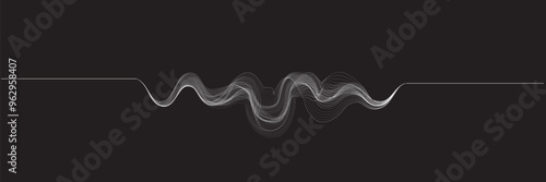  Digital sound equalizer . Audio signal frequency signal . Abstract flow linear fluid wavy shape . Acoustic volume lines .Curved lines pattern . Music sound wave . Vector illustration