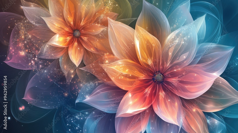 Beautiful abstract colorful flower design Beautiful abstract colorful flower design