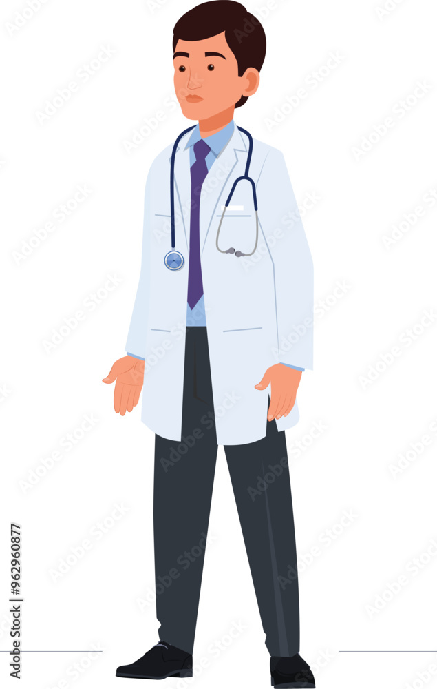 Doctor, National Doctors Day, young male physician illustration Doctor, National Doctors Day, young male physician illustration
