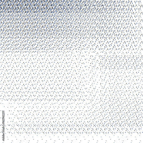 The texture consists of dark and blue dots. Part of the total mass is denser towards the upper corner of the canvas.