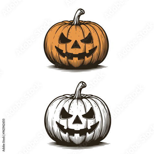 Spooky Halloween Pumpkin Designs for a Festive Celebration photo