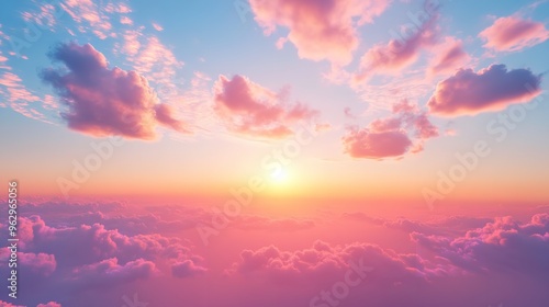 Sunset sky with clouds