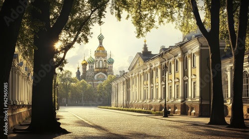 Cathedral and Botnia House in St. Petersburg photo