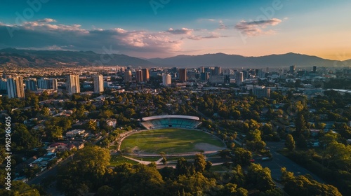San Jose aerial w/ Sabana Park & Stadium.