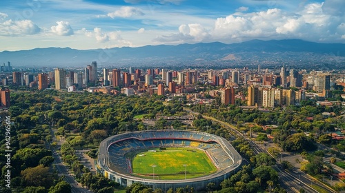 San Jose aerial w/ Park & Stadium.