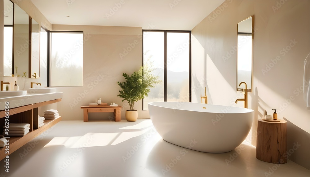 Fototapeta premium Photo interior modern design room 3d illustration