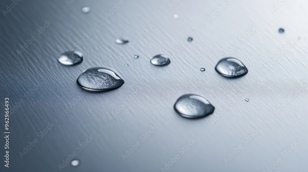 water drops on metal surface water drops on metal surface
