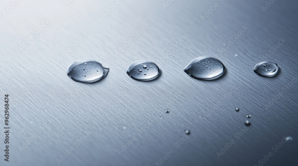 water drops on metal surface water drops on metal surface