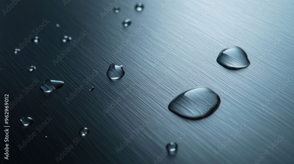 water drops on metal surface water drops on metal surface