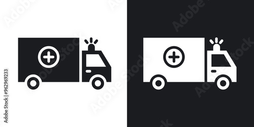 Ambulance icon vector collection.