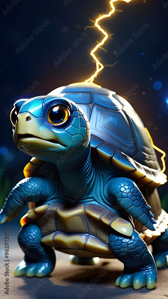 Obraz premium turtle on the moon