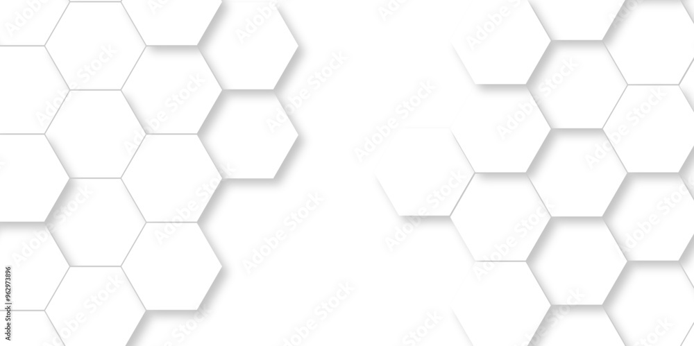 Vector Abstract 3d white hexagon realistic mesh cell honeycomb texture. geometric technology white grid emboss hexagonal background. connection web grid luxury white pattern.
Vector Abstract 3d white hexagon realistic mesh cell honeycomb texture. geometric technology white grid emboss hexagonal background. connection web grid luxury white pattern.