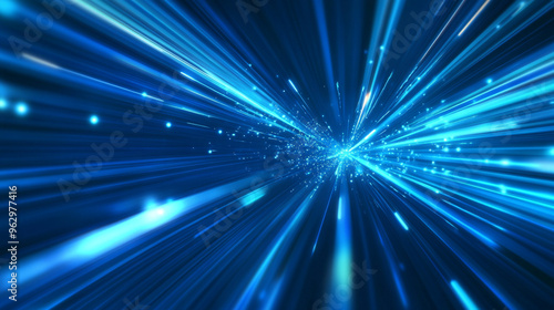 Blue technology background, network data traversal, Internet digital security concept, Digital technology banner green blue background concept, 