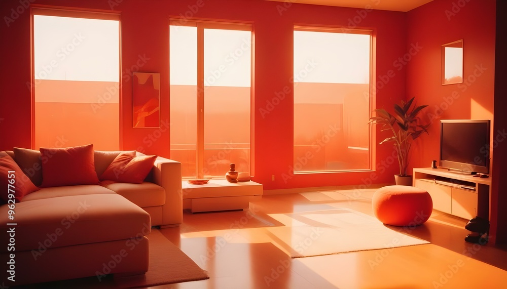 Photo interior modern design room 3d illustration Photo interior modern design room 3d illustration