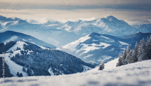 Krajobraz górski zimą tapeta