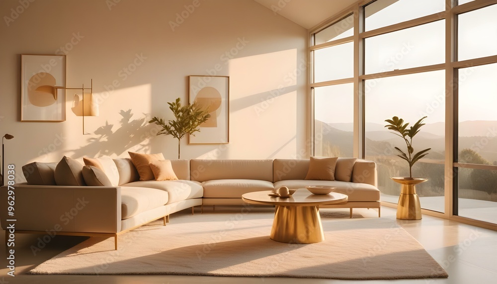 Photo interior modern design room 3d illustration Photo interior modern design room 3d illustration
