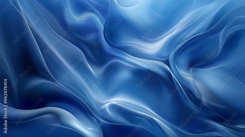 Abstract blue wave-like patterns with light swirls. Abstract blue wave-like patterns with light swirls.
