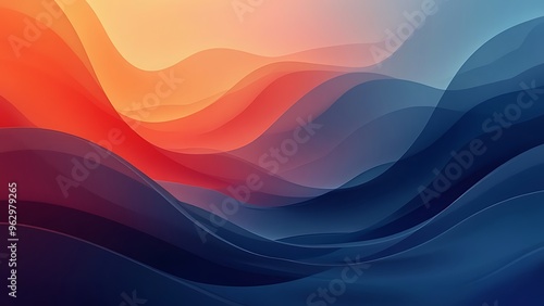 Vibrant color gradient grainy texture background orange red blue abstract color shape black backdrop, noisy banner header poster design. NOT created with AI