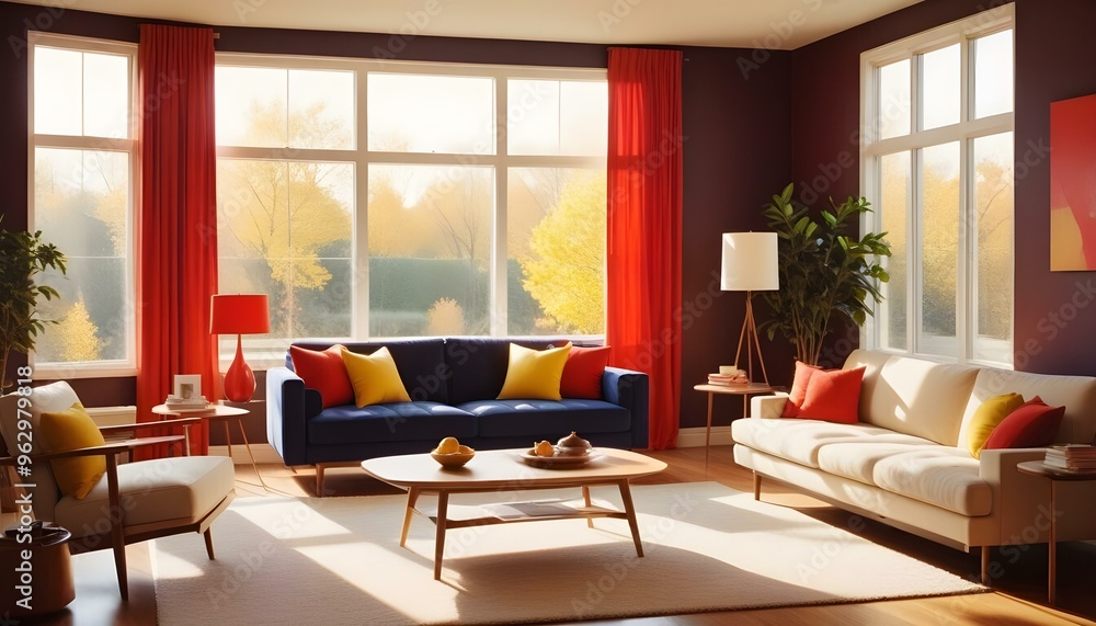 Photo interior modern design room 3d illustration Photo interior modern design room 3d illustration