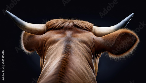 close up of a bull photo