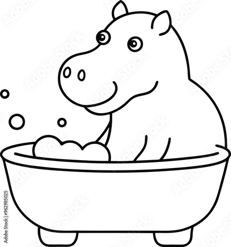 Hippo's Soapy Splash Coloring Book
