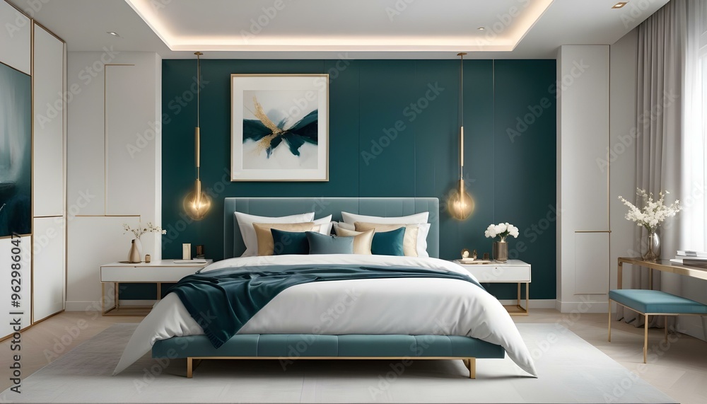 Photo interior modern design room 3d illustration Photo interior modern design room 3d illustration