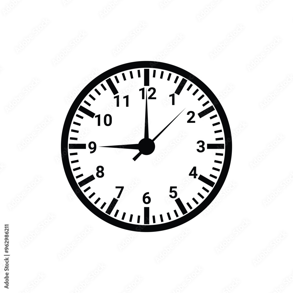Wall clock isolated on white background Wall clock isolated on white background