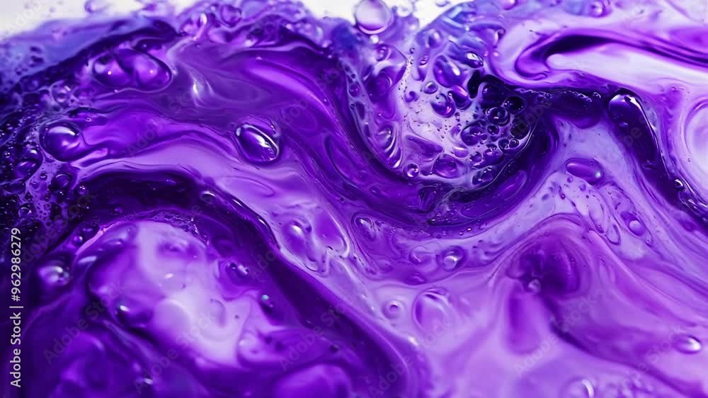 Vibrant Purple Liquid Swirls with Smooth Motion and Bubbling Effect Vibrant Purple Liquid Swirls with Smooth Motion and Bubbling Effect