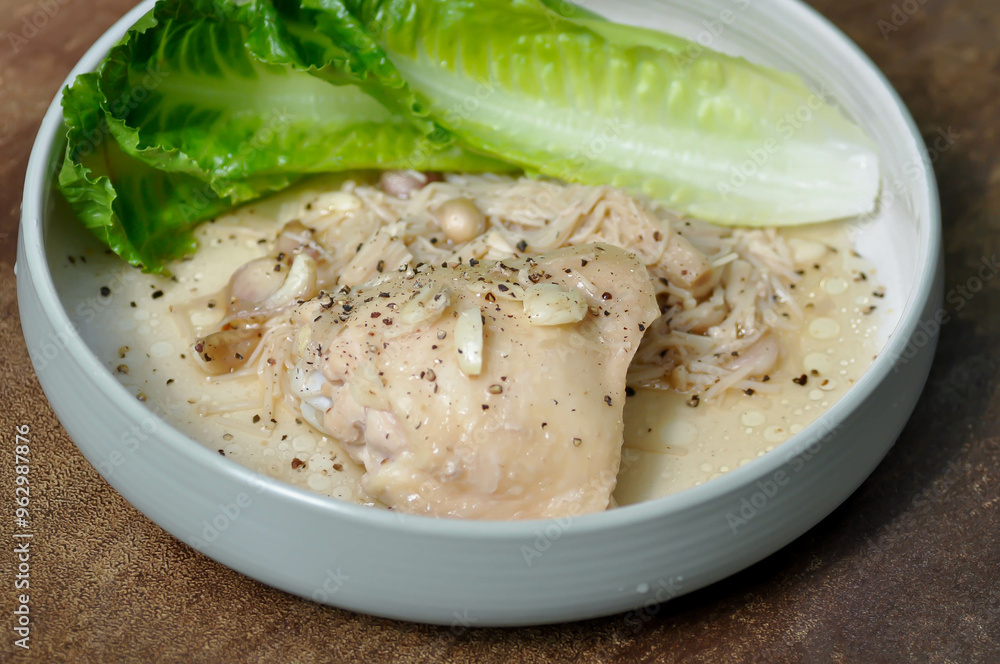 grilled chicken or chicken steak with white cream sauce grilled chicken or chicken steak with white cream sauce