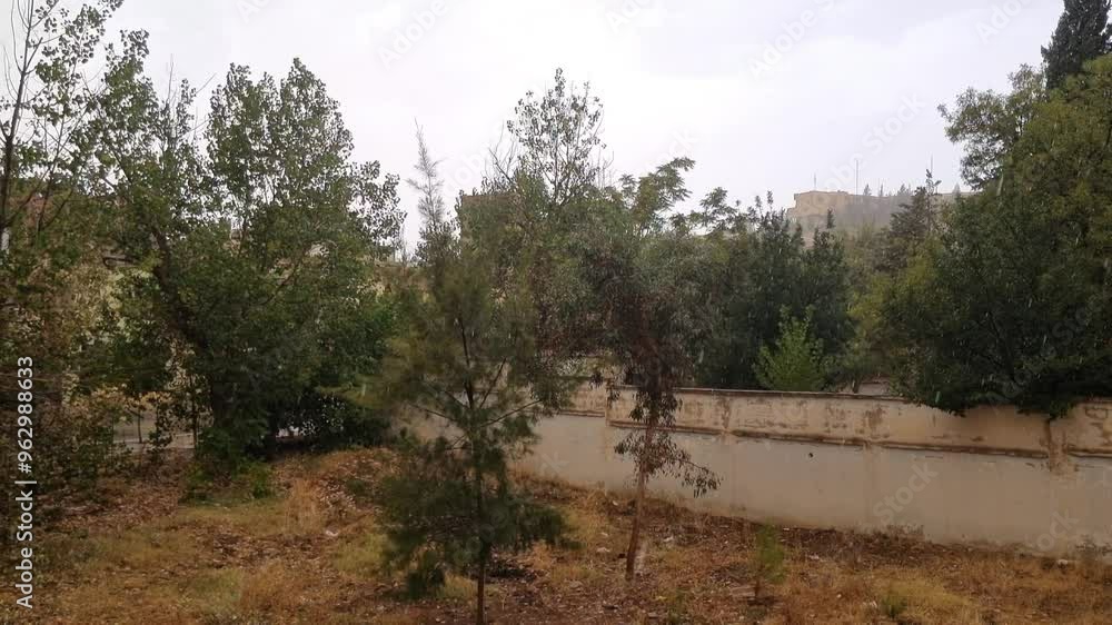 Beautiful view in cloudy weather with rain Beautiful view in cloudy weather with rain
