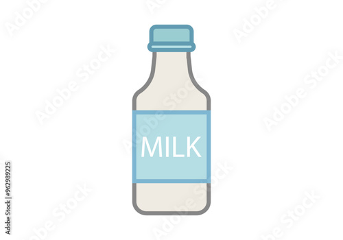 Botella de leche de cristal 